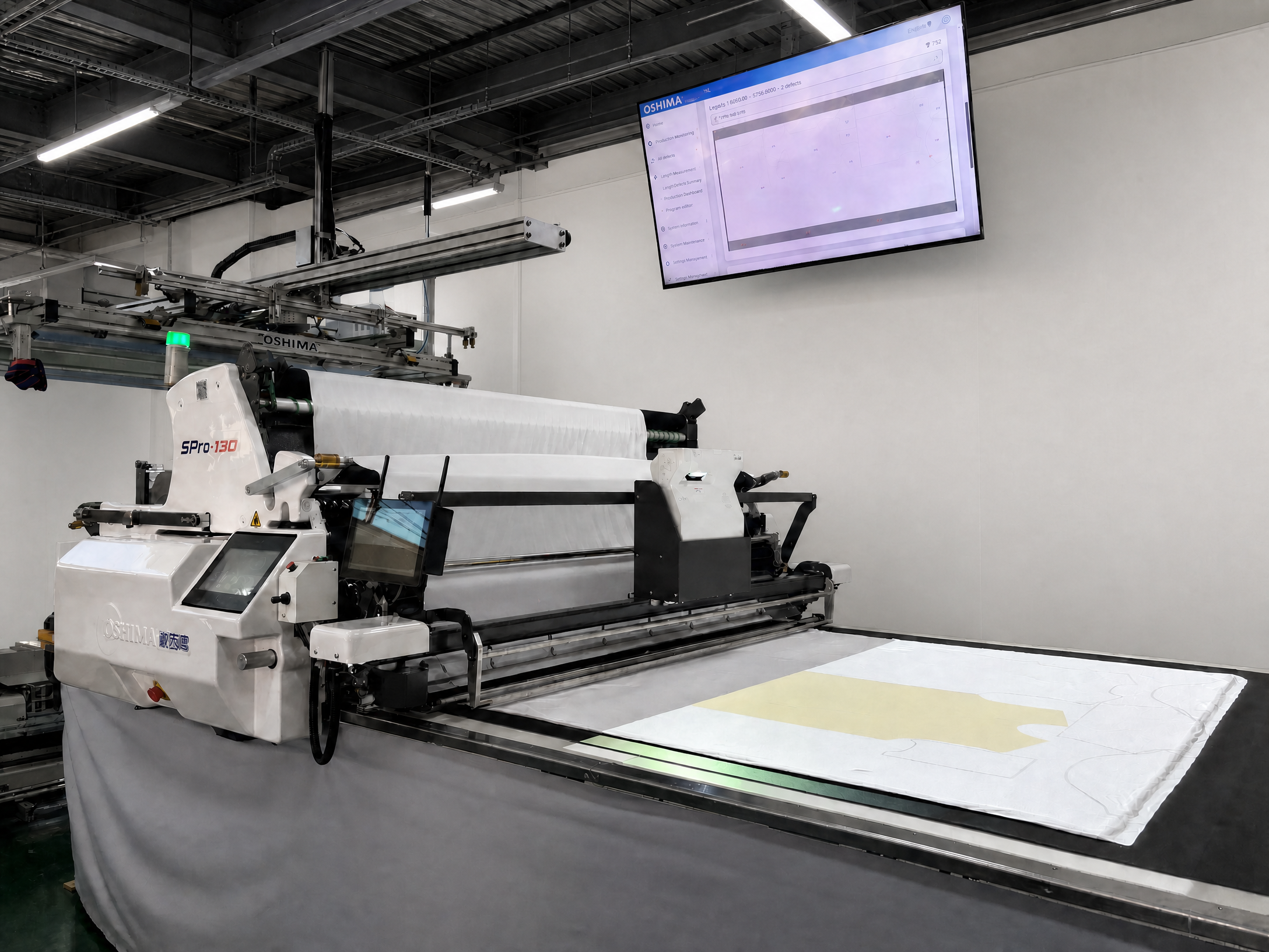 OSHIMA S-Pro Projection System for spreading-table visual assistance